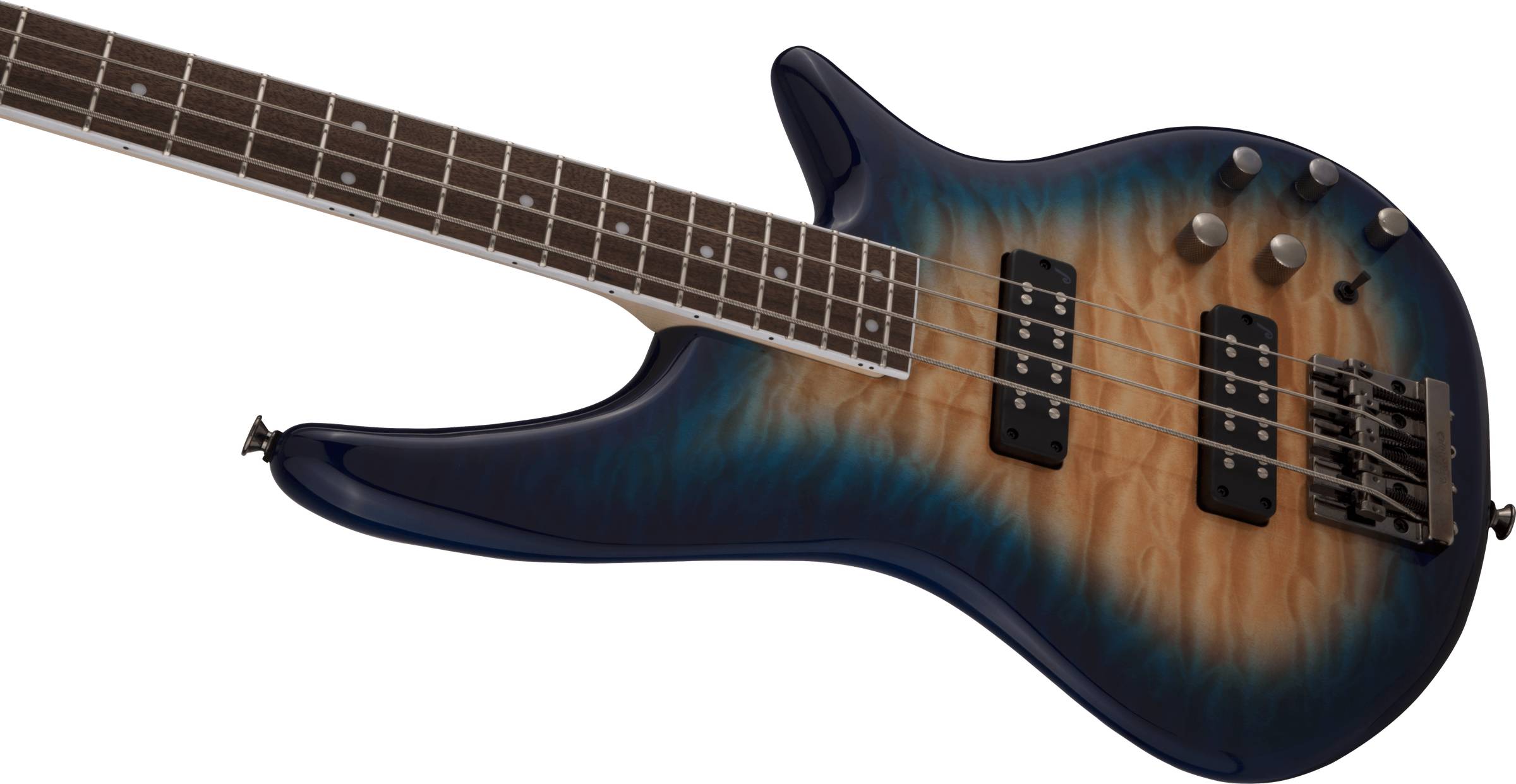 JS Series Spectra Bass JS3Q, Laurel Fingerboard, Amber Blue Burst