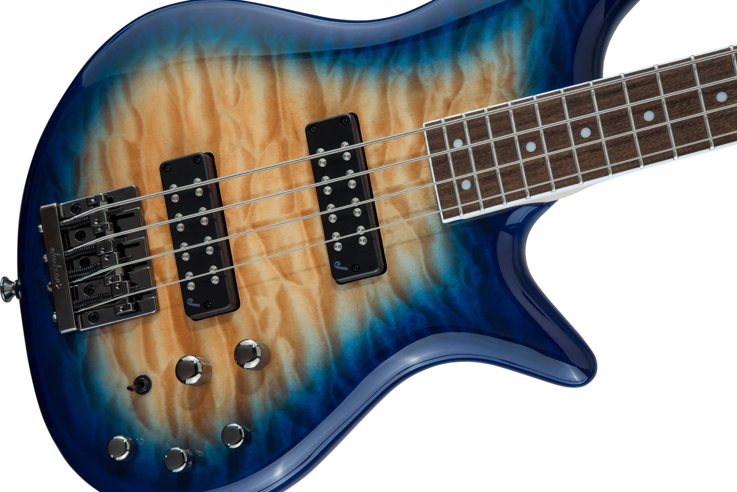 JS Series Spectra Bass JS3Q, Laurel Fingerboard, Amber Blue Burst