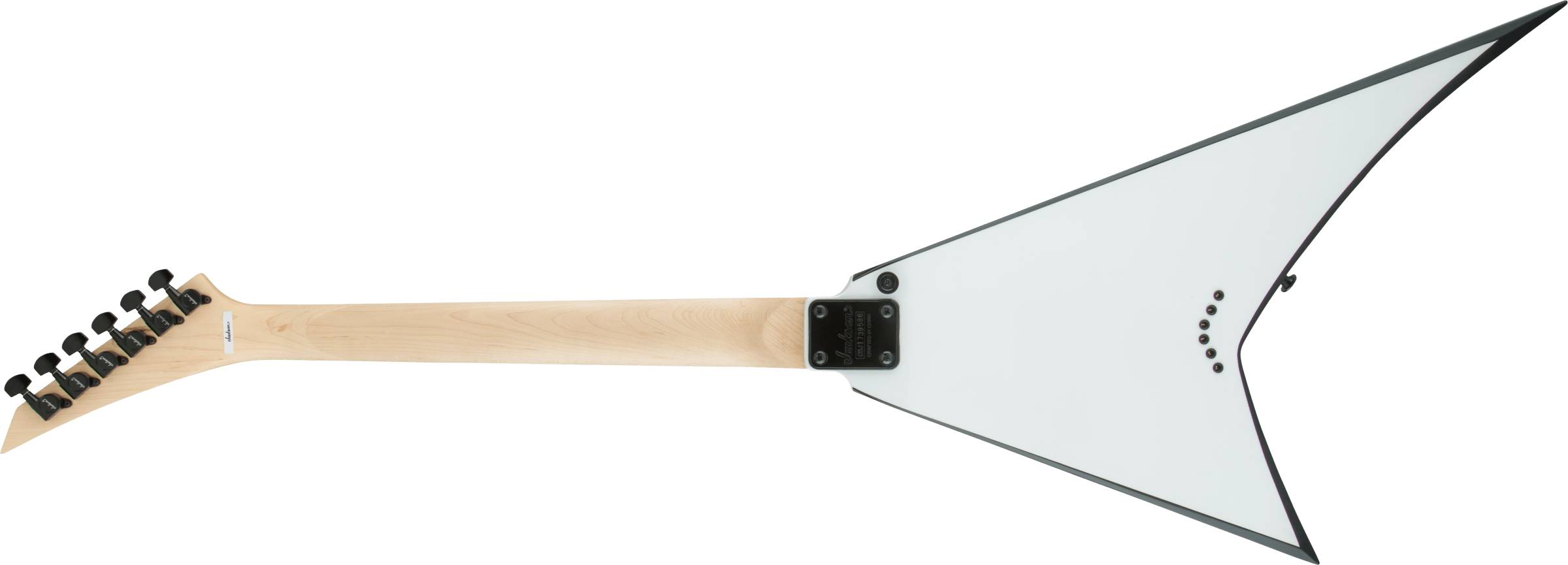 JS Series Rhoads JS32T, Amaranth Fingerboard, White with Black Bevels