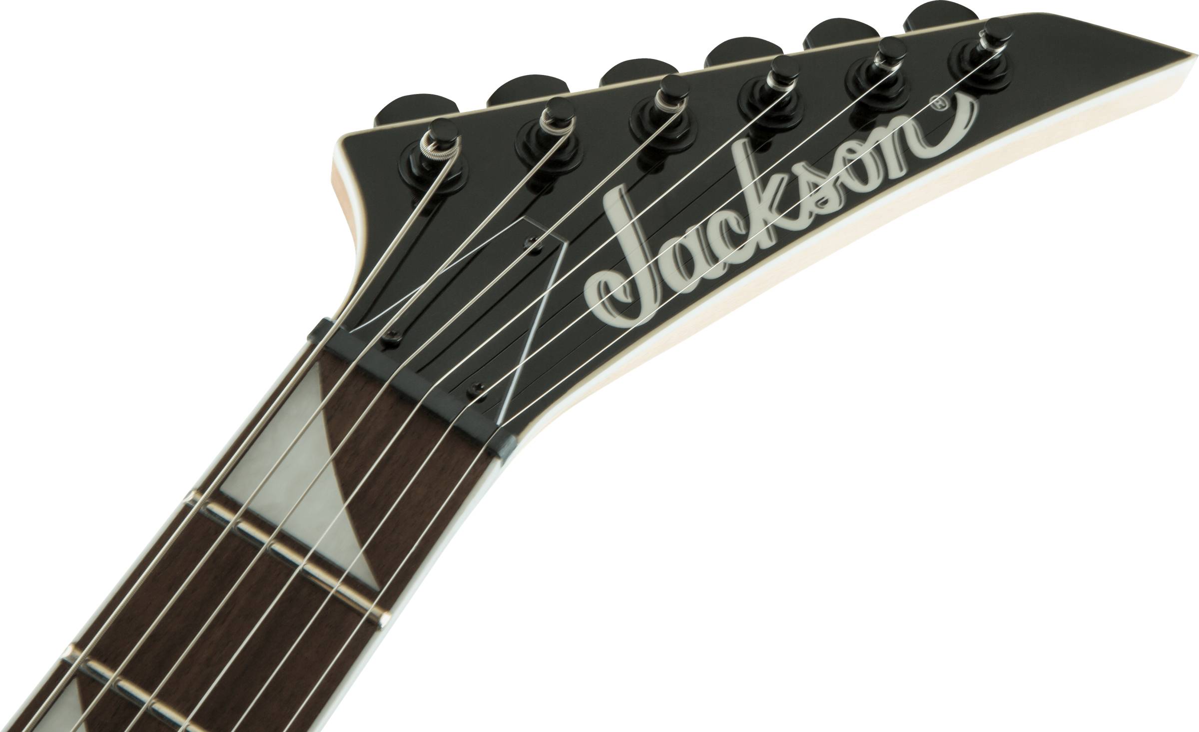 JS Series Rhoads JS32T, Amaranth Fingerboard, White with Black Bevels 