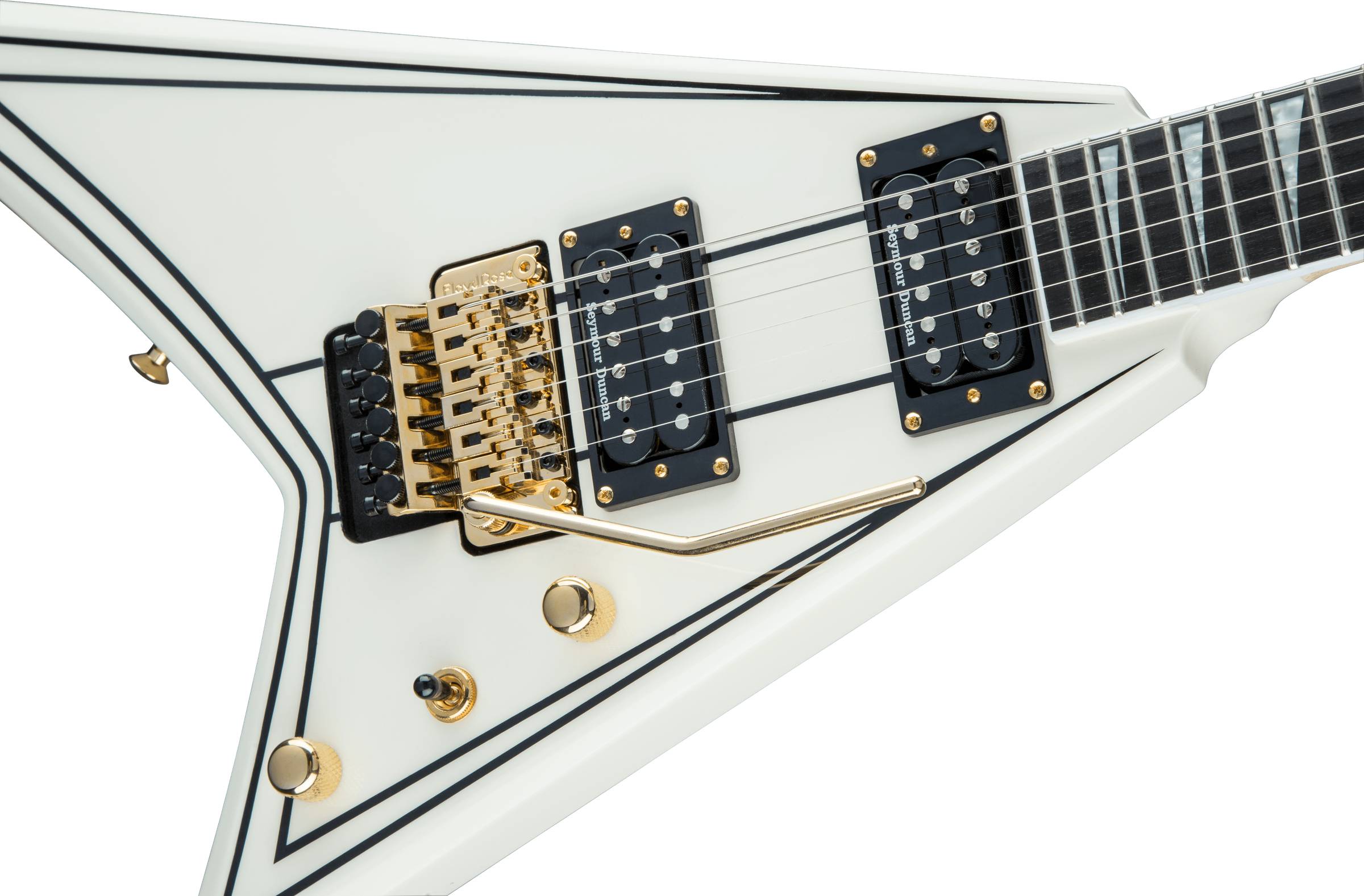 Pro Series Rhoads RR3, Ebony Fingerboard, Ivory with Black Pinstripes