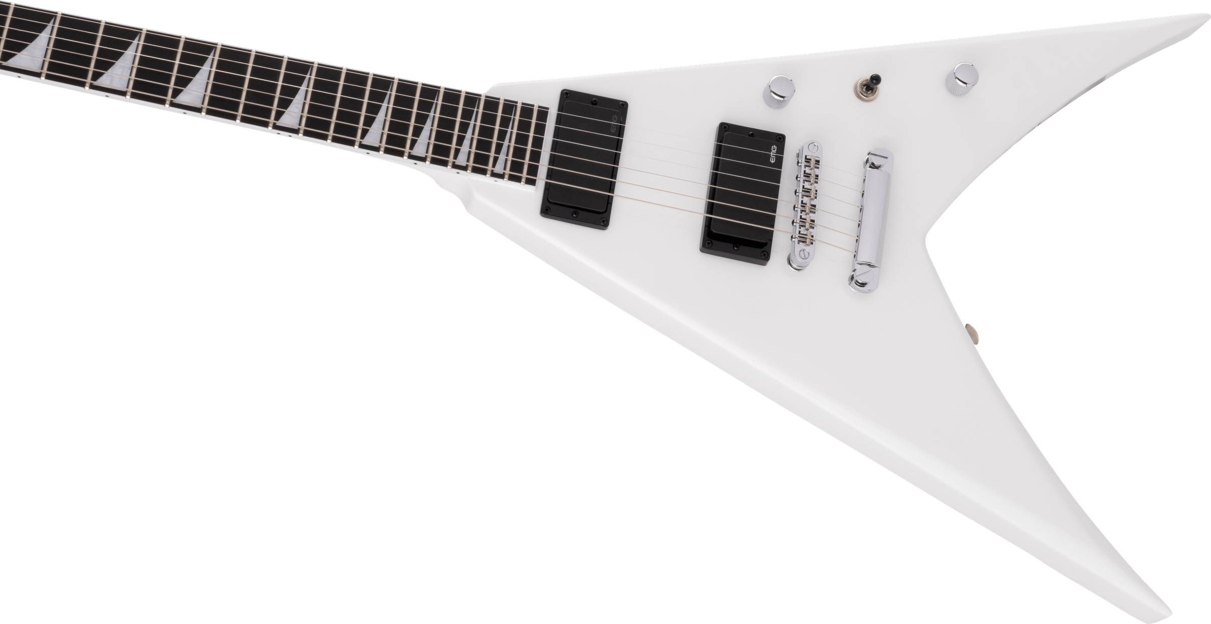ホワイト Vシェイプ エレキギター Pro Series King V™ KVTMG, Ebony Fingerboard, Snow White