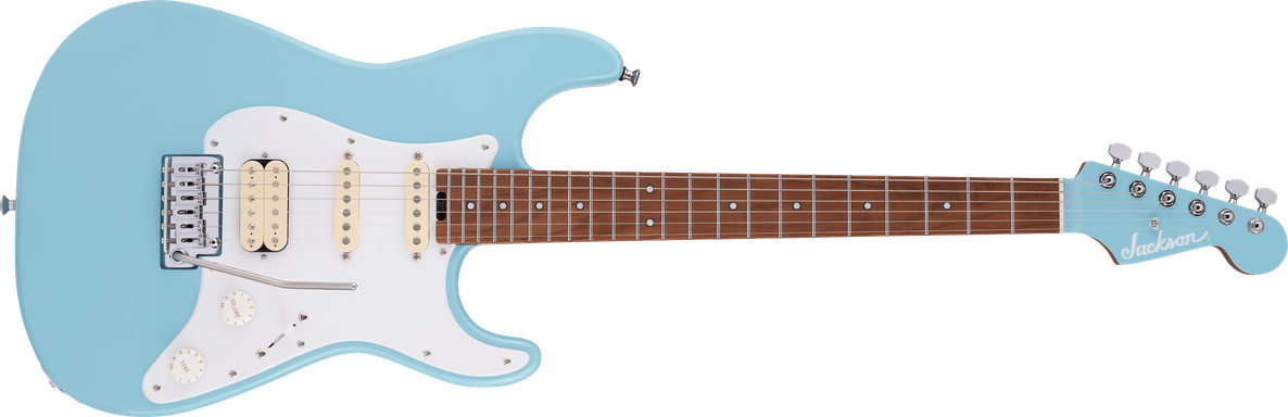 MJ Series Signature Misha Mansoor So-Cal 2PT, Caramelized Maple Fingerboard, Daphne Blue